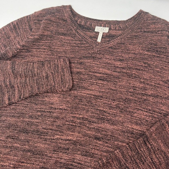 LOGO Lori Goldstein Sweater Womens Extra Large Pink Heathered Tunic W‎ Pockets - Picture 1 of 8